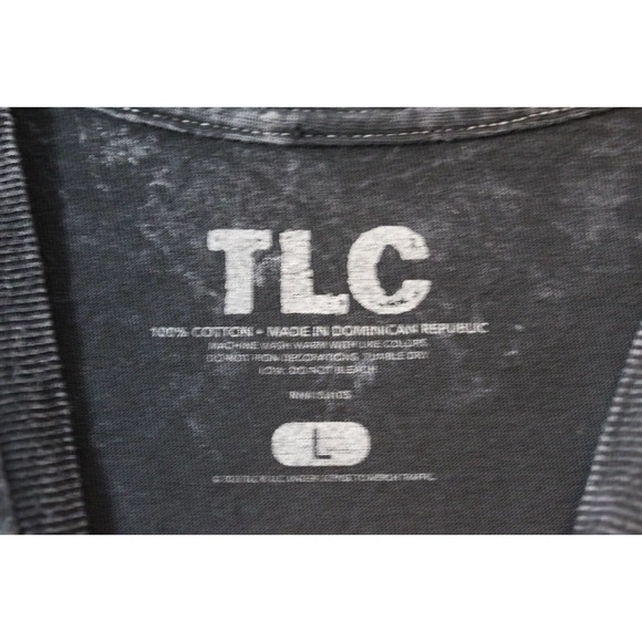 TLC Crazy Sexy Cool Band T-shirt Black Acid Wash Short Sleeve Tee Large H14082 - Picture 4 of 7
